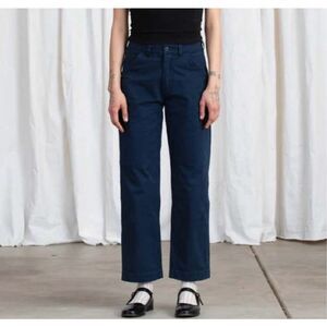 ✨Ali Golden Navy Cotton Carpenter Painter Cropped Sz Small Pants✨